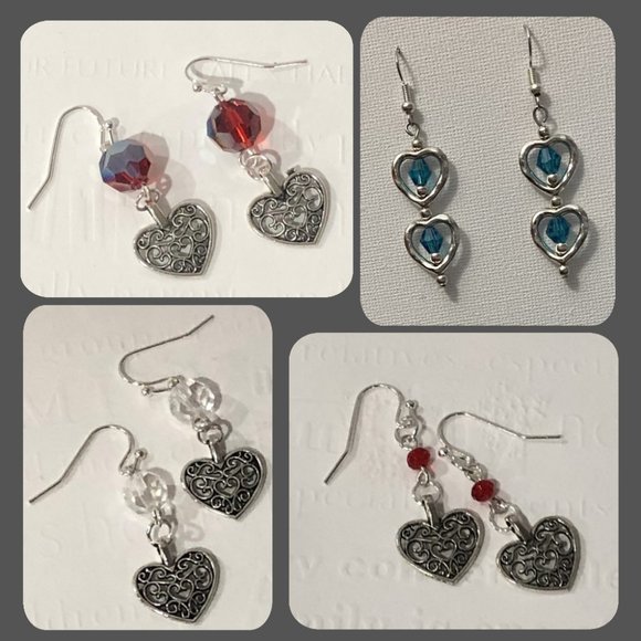 NEW  Heart earrings - Picture 1 of 5